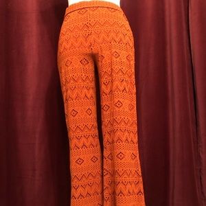 American Eagle Cut Out Boho Orange bell bottoms